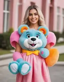 Woman Care Bear Halloween face swap