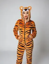 Bold Tiger Costume Woman face swap