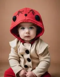 Itty Bitty Infant Black Spider face swap