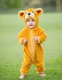 Lovable Lion Costume Infant face swap