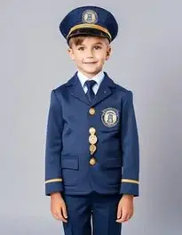 North Pole Train Conductor Costume Boy face swap