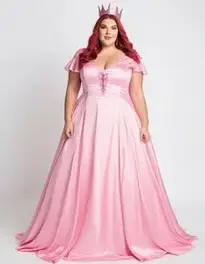 Plus Size Pink Witch Dress Deluxe face swap