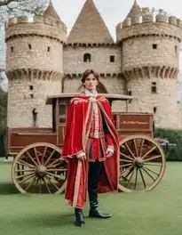 Castle Wagon Costume Cover face swap