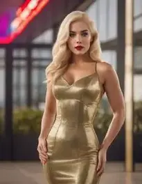 Blonde Bombshell Costume Woman face swap