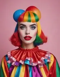 Diamond Flare Woman Clown face swap