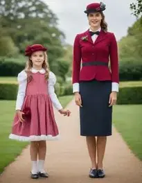 English Nanny Costume Girl face swap