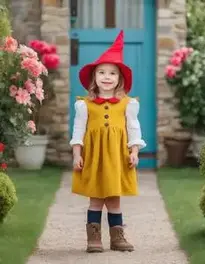 Garden Gnome Costume Girl face swap