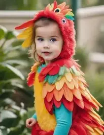 Girl Parrot Toddler face swap