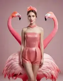 Graceful Flamingo Adult face swap