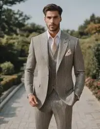 Pin Stripe Gangster Suit face swap