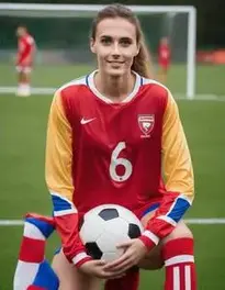 Football Fancy Dress Female face swap