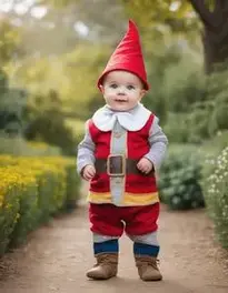 Infant Good Natured Garden Gnome face swap