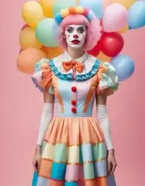 Pastel Diamond Clown Woman face swap
