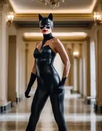 Fancy Dress Cat Woman face swap