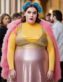 Fancy Dress For Fat Ladies face swap