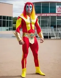 Ultimate Warrior Fancy Dress face swap