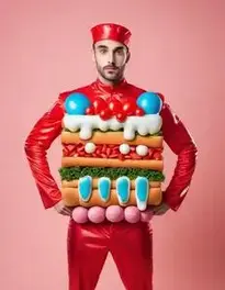 Healthy Food Junk Food Fancy Dress face swap