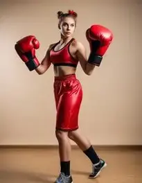 Ladies Boxing Fancy Dress face swap