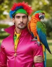 Parrot Fancy Dress face swap