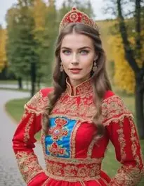 Russian Fancy Dress Female face swap