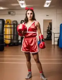 Woman Boxing Fancy Dress face swap