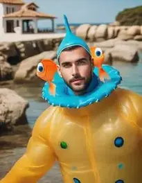 Aquatic Animals Fancy Dress face swap