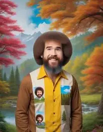 Bob Ross Fancy Dress face swap