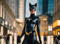 Cat Woman Fancy Dress face swap