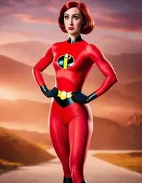 Elastigirl Fancy Dress face swap