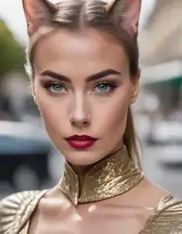 Fancy Dress Cat Woman face swap