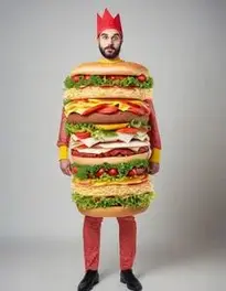 Healthy Food Junk Food Fancy Dress face swap