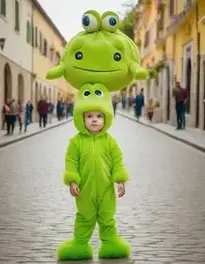 Lime Fancy Dress Outfit face swap