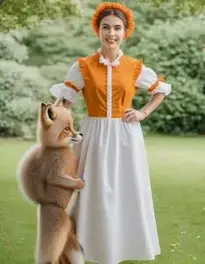 Woman Foxy Cleaning Maiden face swap