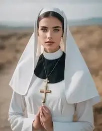 Woman Heavenly Hottie Nun face swap