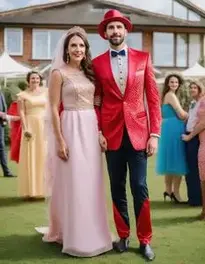 Husband And Wife Fancy Dress face swap