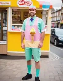 Ice Cream Man Fancy Dress face swap