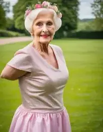 Old Lady Fancy Dress Hen Party face swap
