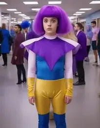 Violet Beauregarde Fancy Dress face swap