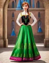 Princess Anna Fancy Dress face swap
