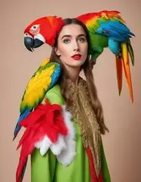 Parrot Fancy Dress face swap