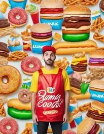 Junk Food Fancy Dress face swap