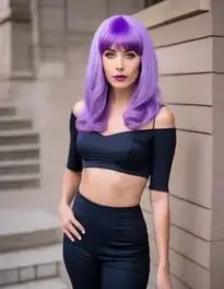 Purple Wig face swap