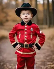 Boy Canadian Mountie face swap