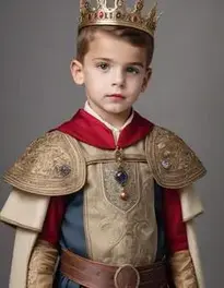 Boy Kindhearted Noble King face swap