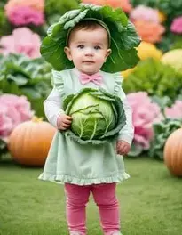 Cabbage Garden Kid Costume Infant face swap