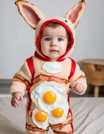 Bacon And Eggs Breakfast Infant face swap