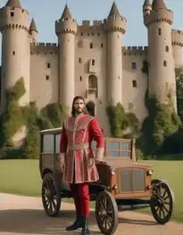 Castle Wagon Costume Cover face swap