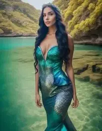 Deep Sea Mermaid Woman face swap