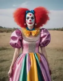 Diamond Flare Woman Clown face swap