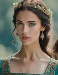 Lady Guinevere Woman Teal face swap